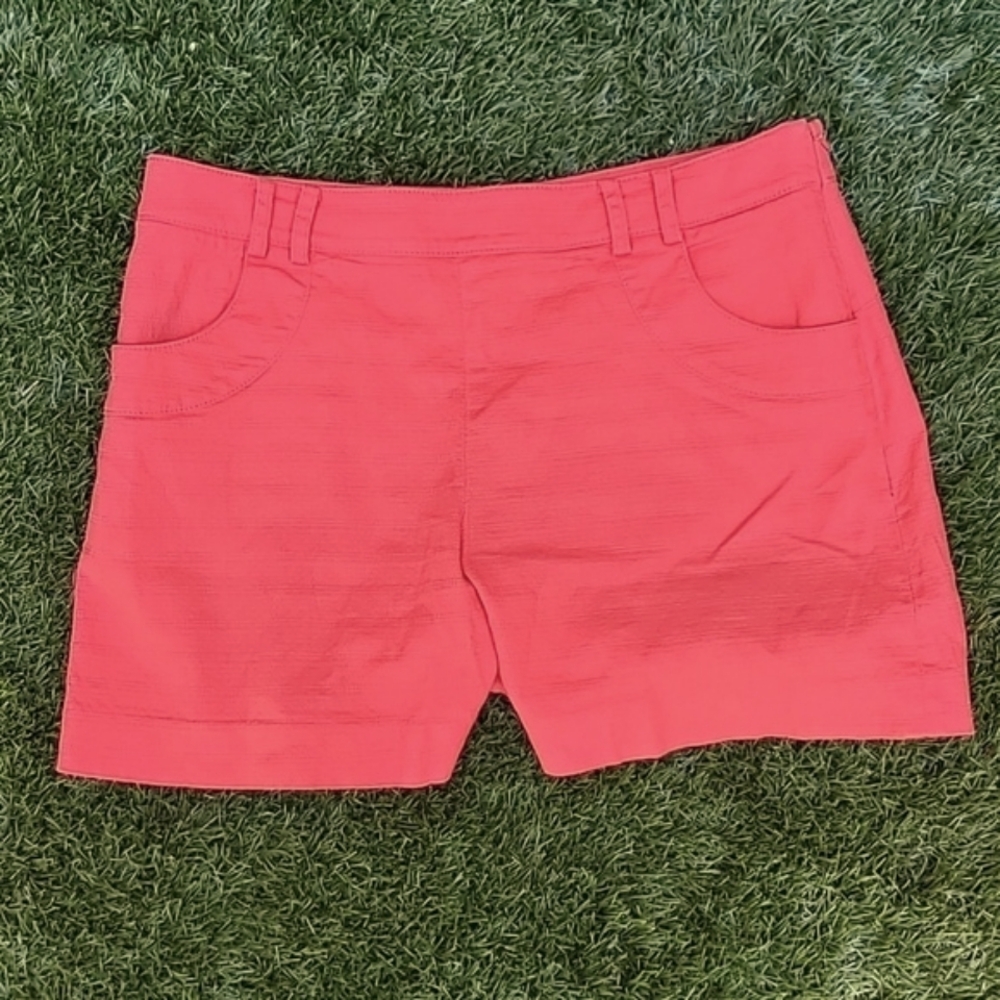 Anthropologie Elevenses Coral High Waist Women's Shorts Size 4